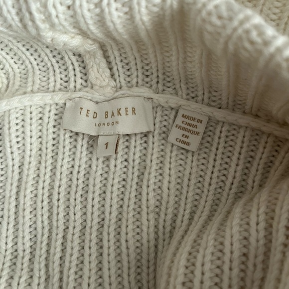 [1/S]Ted Baker Ivory Knit Open Cardigan NWOT - Picture 9 of 9